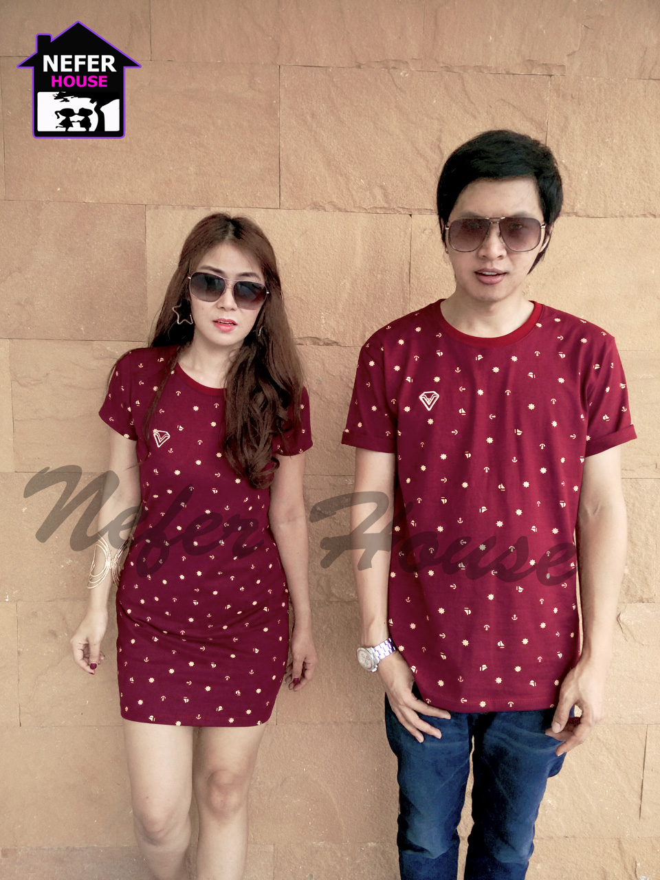 เสื้อยืดคู่ พร้อมส่งสวยๆดูเกาหลีมากๆ