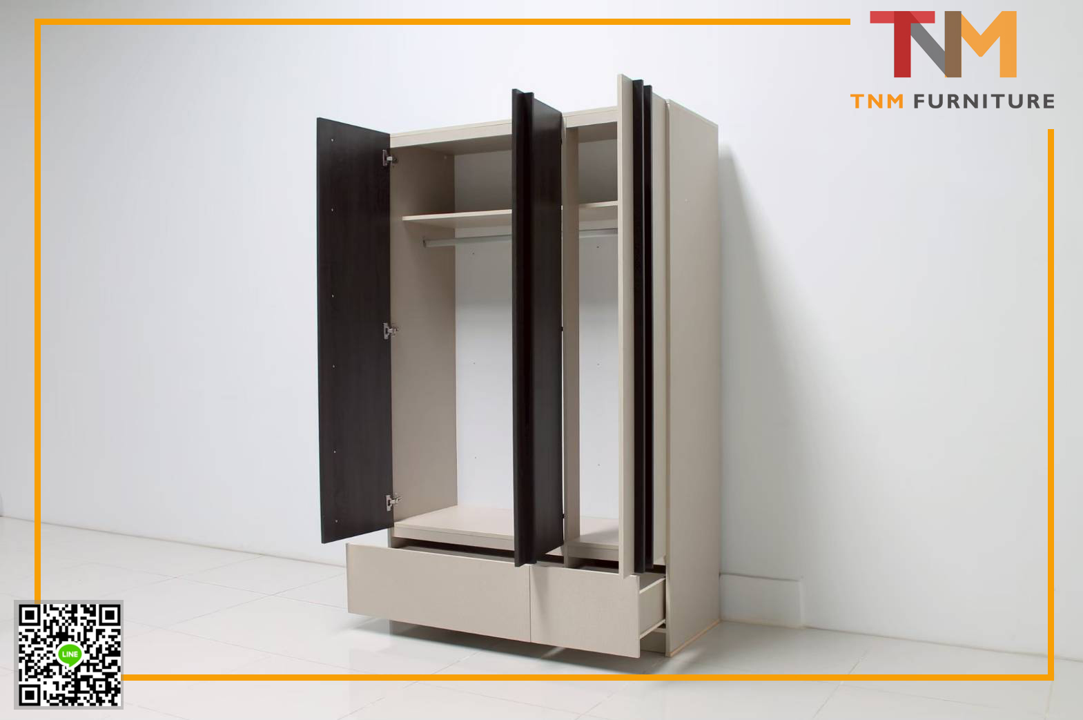 ตู้เสื้อผ้า SIMPLE 120cm. (WS-1217)