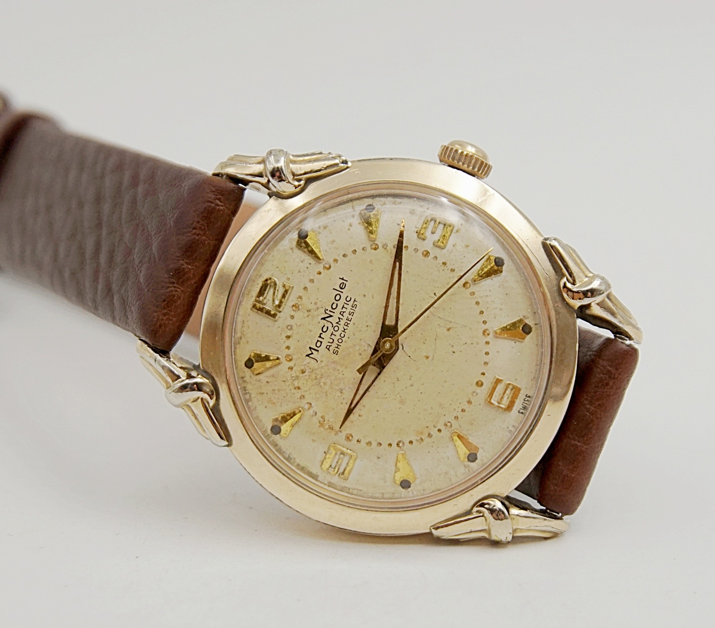 นาฬิกาเก่า MARC NICOLET ออโตเมติก