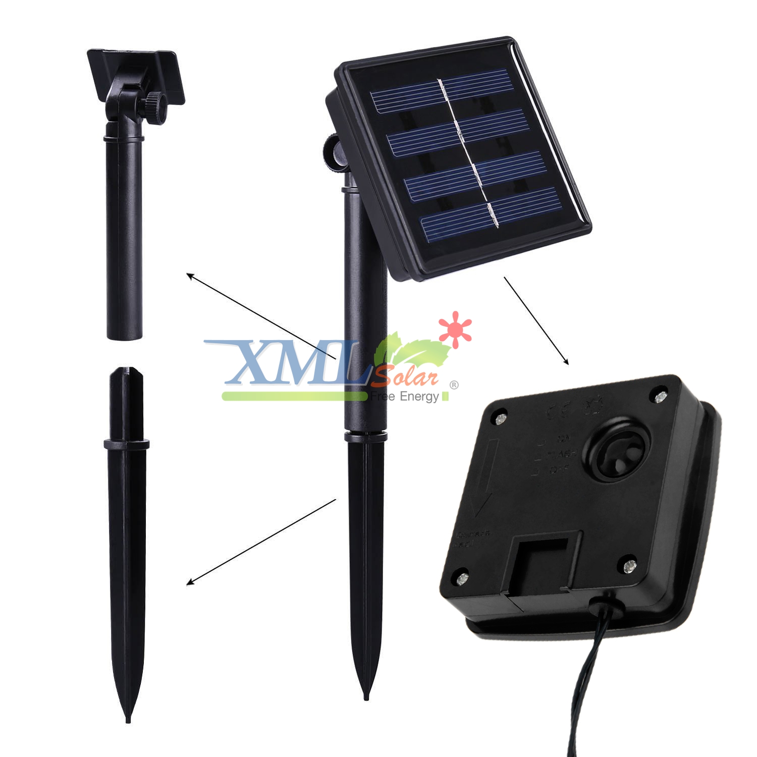 ไฟกระพริบโซล่าเซลล์ ทรงดาว 30 ดวง (เเสง : หลากสี)