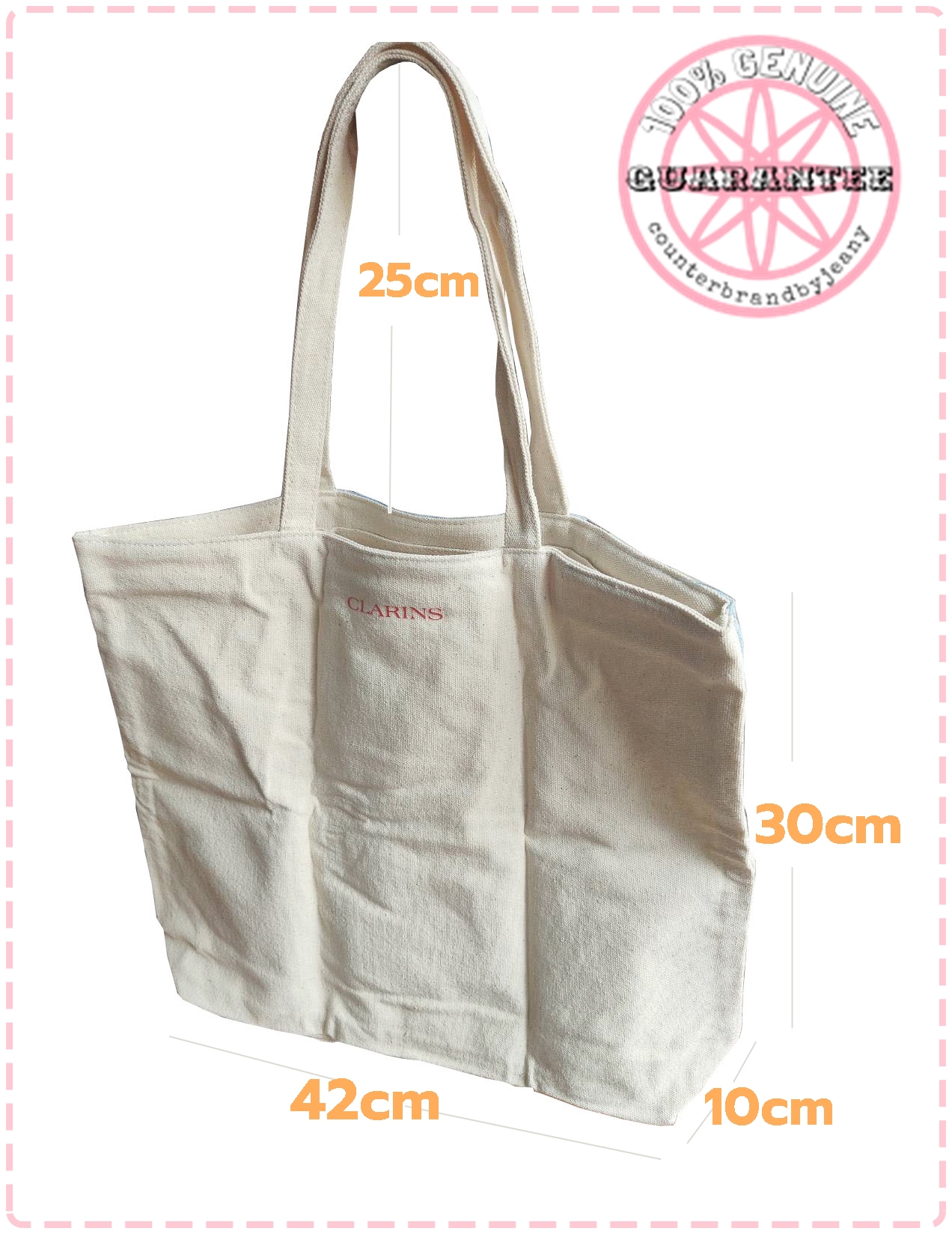 กระเป๋าโท๊ท ผ้า CLARINS Winter Beauty Tote Bag (พร้อมส่ง)