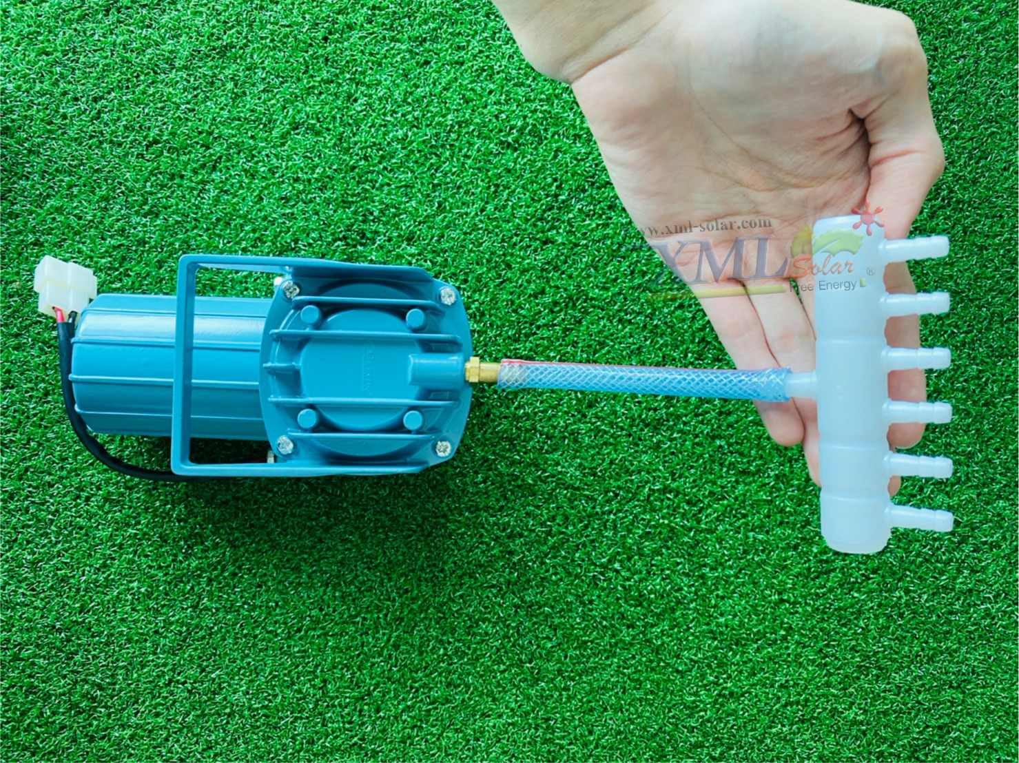 ชุดปั๊มออกซิเจน โซล่าเซลล์ รุ่นใหญ่ (ระบบ DC) ปั๊ม 12v. /18 W. พร้อมแผงโค้งงอได้ 120 Watt