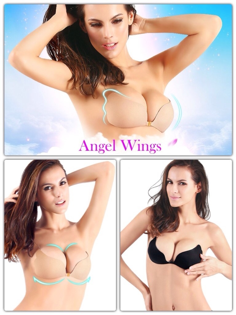บราปีกนางฟ้า ช่วยดันหน้าอกให้ชิดขึ้น เอาใจสาวคัพใหญ่ คัพ D E F มี 2 สี ดำ เนื้อ ราคาส่ง 3 ชิ้น คละแบบได้ราคาคู่ละ 390 บาท