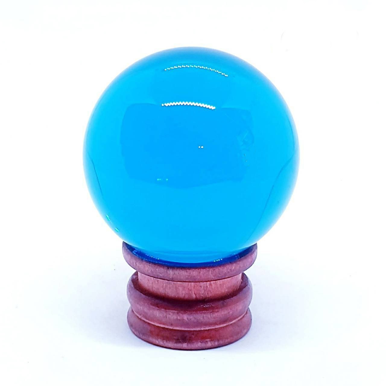 ลุกแก้ว 6ซม. ( 2.5นิ้ว ) คริสตัลใสแท้ไม่ลอก ลูกกลมมาตรฐาน มีหลายสีให้เลือก บูชา ตกแต่ง