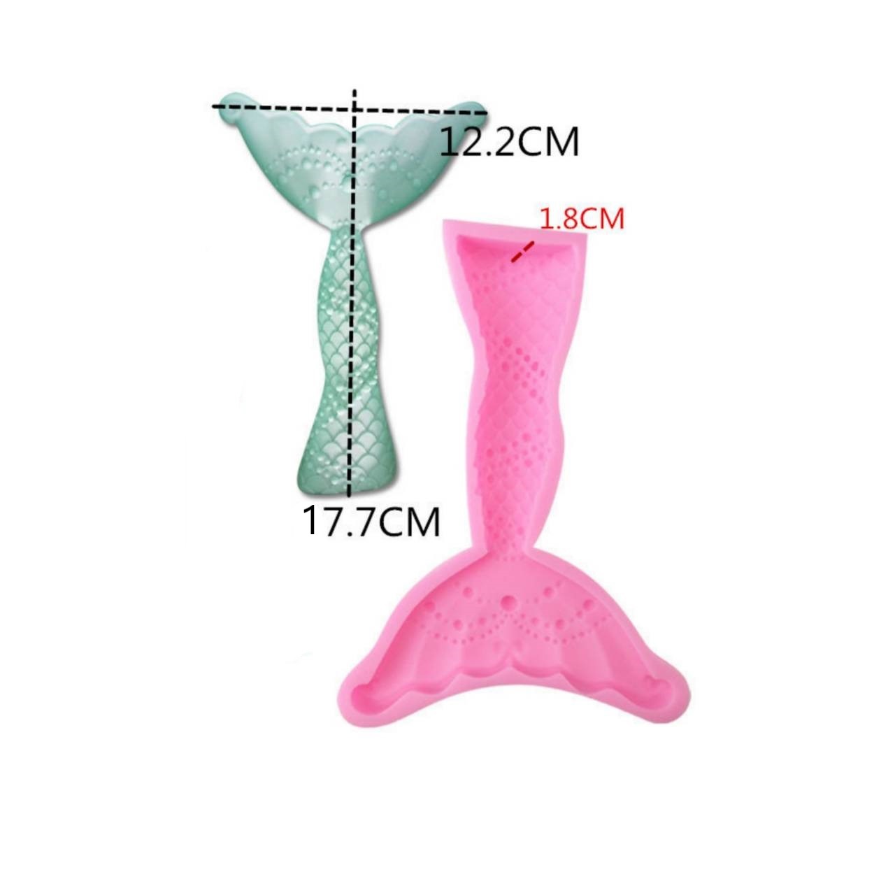 ซิลิโคนสำหรับทำฟองดองท์ กัมเพส รูปหางนางเงือก (ใหญ่)