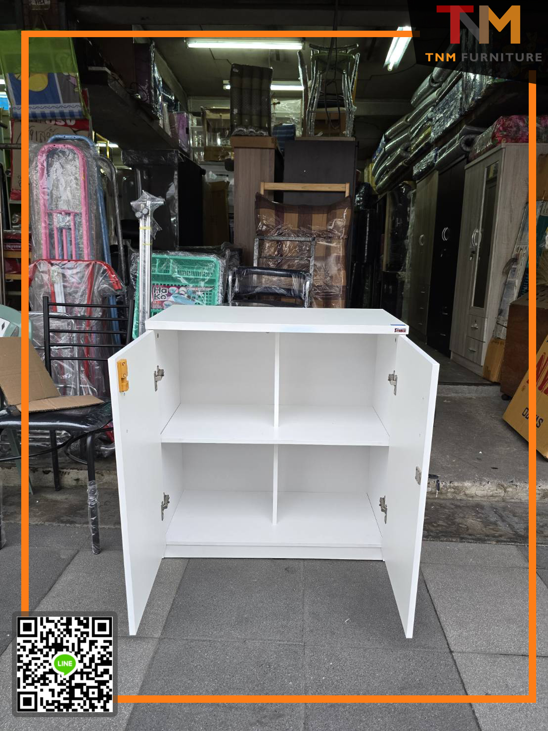 ตู้เอกสารสำนักงาน 2บานเปิด(เตี้ย) ST-080-LD