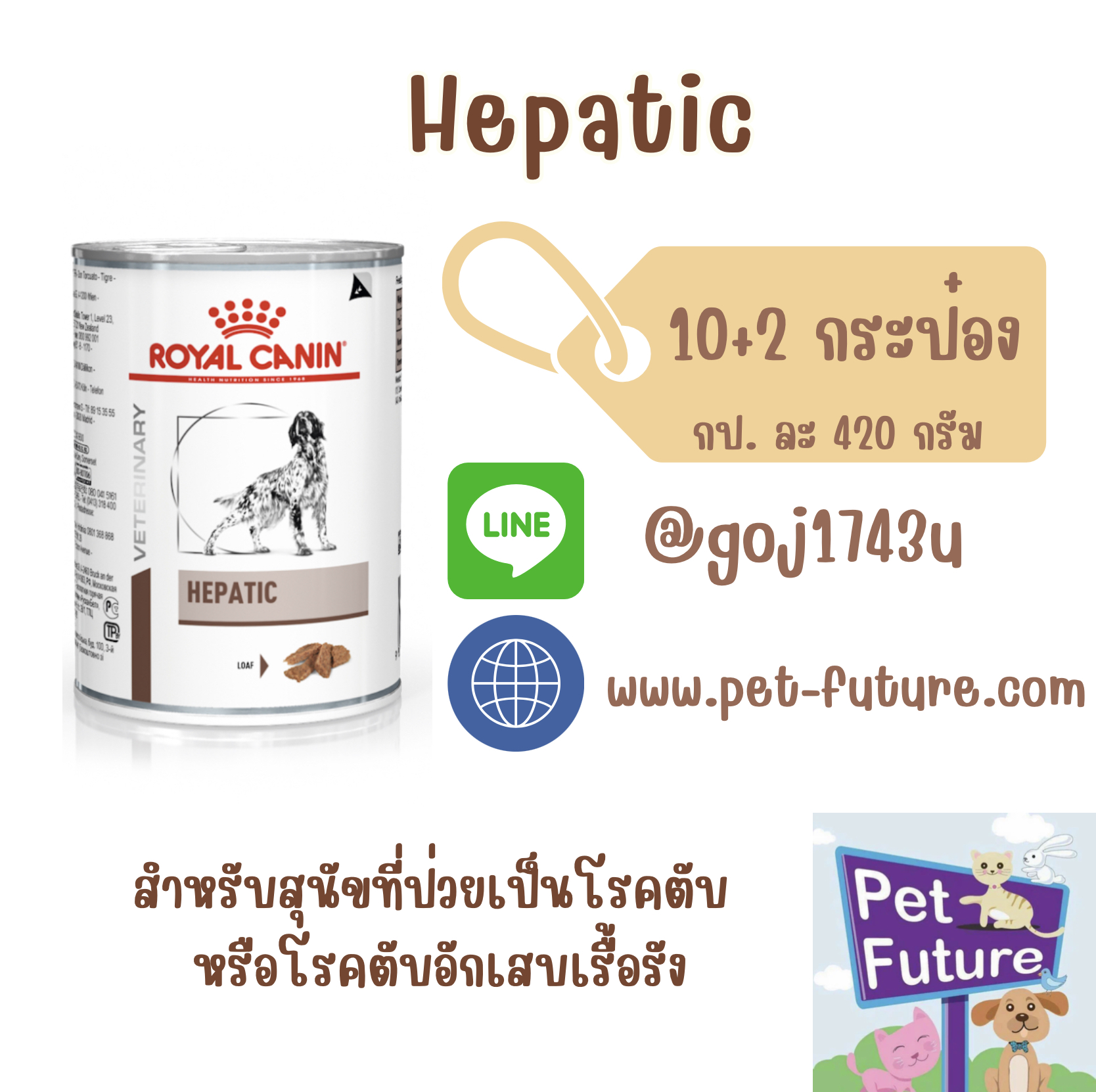 Hepatic โรคตับ 420 g. (12 can) (Exp.01/25)