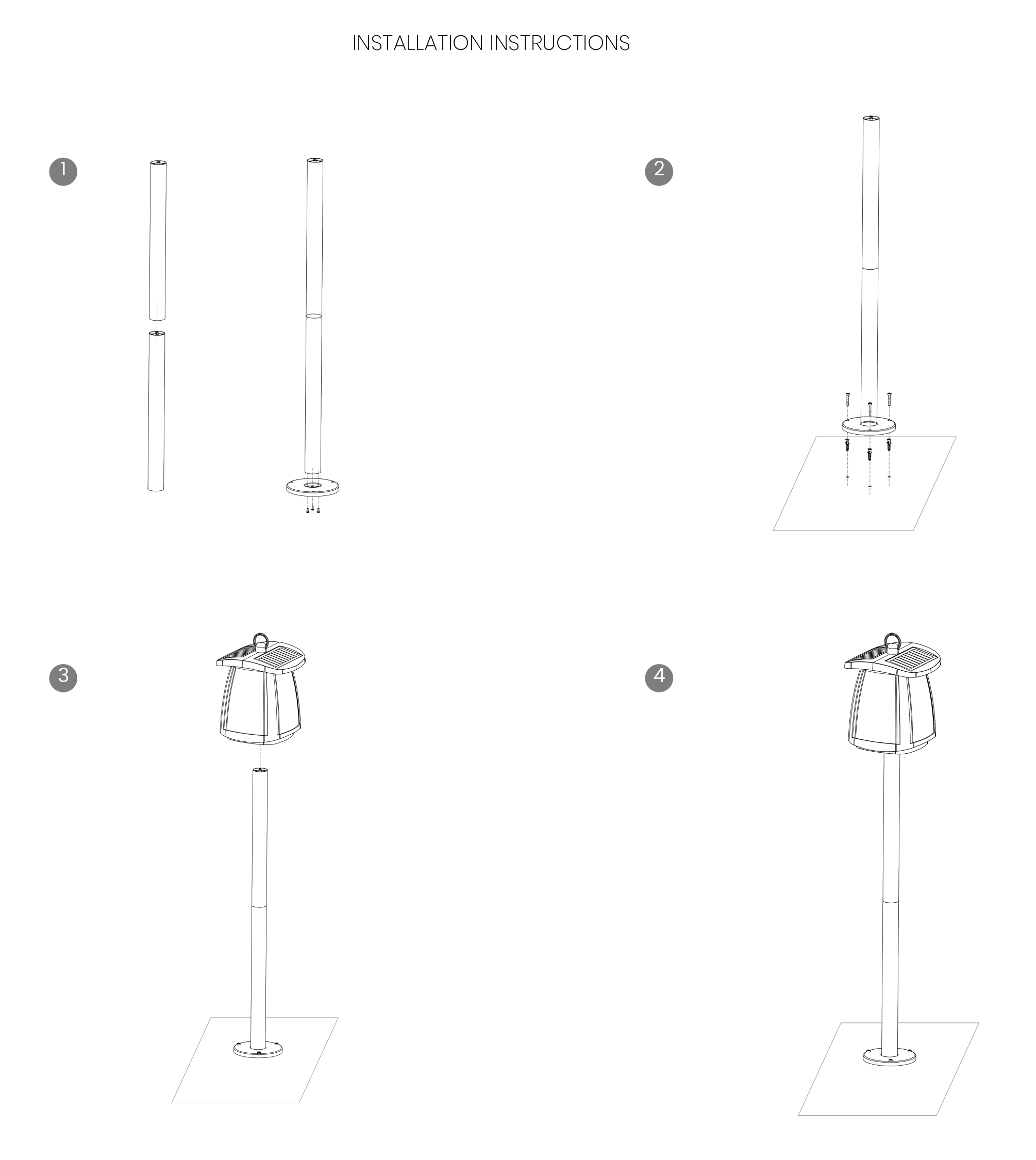 โคมไฟตั้งพื้นโซล่าเซลล์ รุ่น SGL-10L (แสง : เหลืองวอมไวท์)