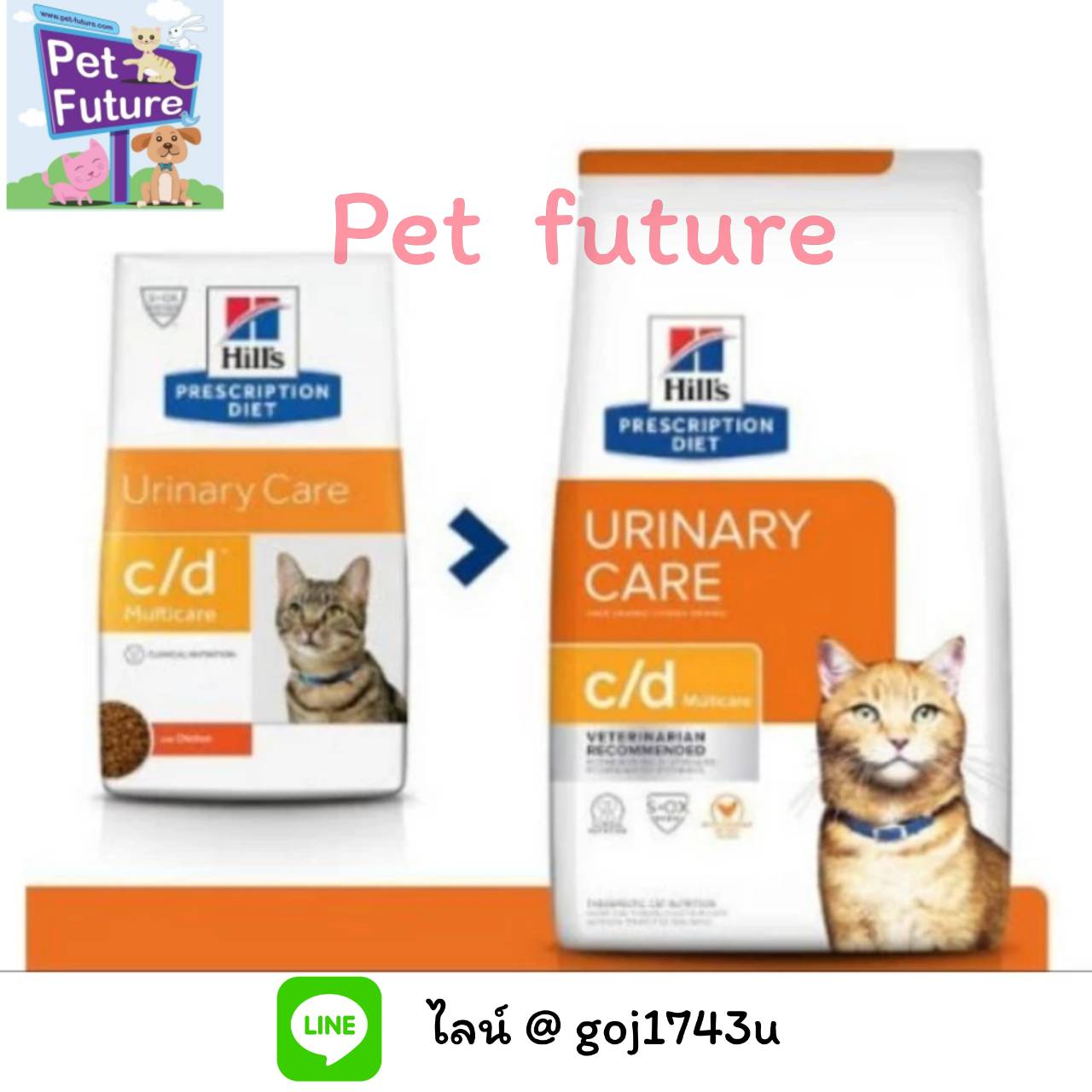 c/d feline 1.5 kg. สำหรับแมวเป็นนิ่ว