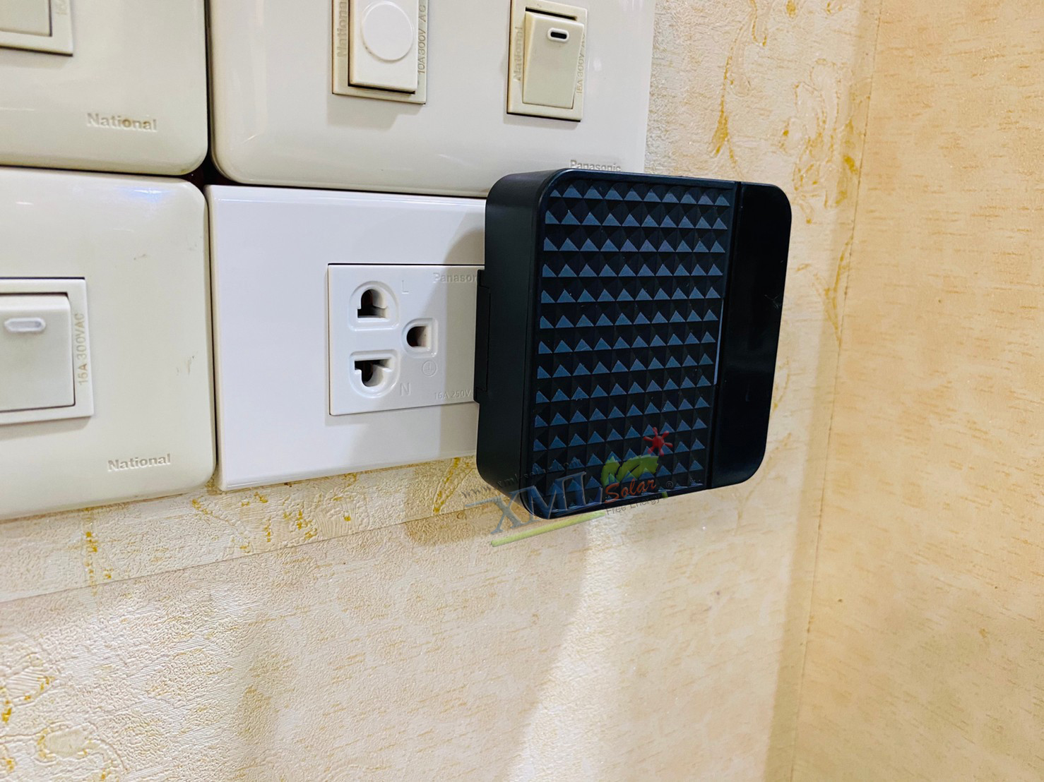 กริ่งโซล่าเซลล์ อเนกประสงค์ สีดำ (Solar Doorbell)