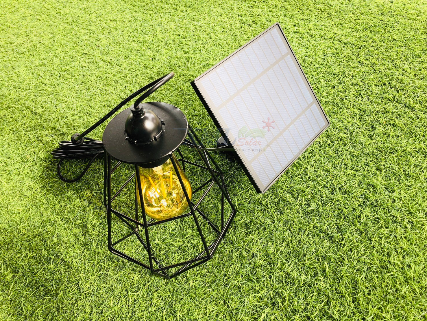 โคมไฟโซล่าเซลล์ ติดเพดาน รุ่น YL008-5A (แสง : เหลืองวอมไวท์)