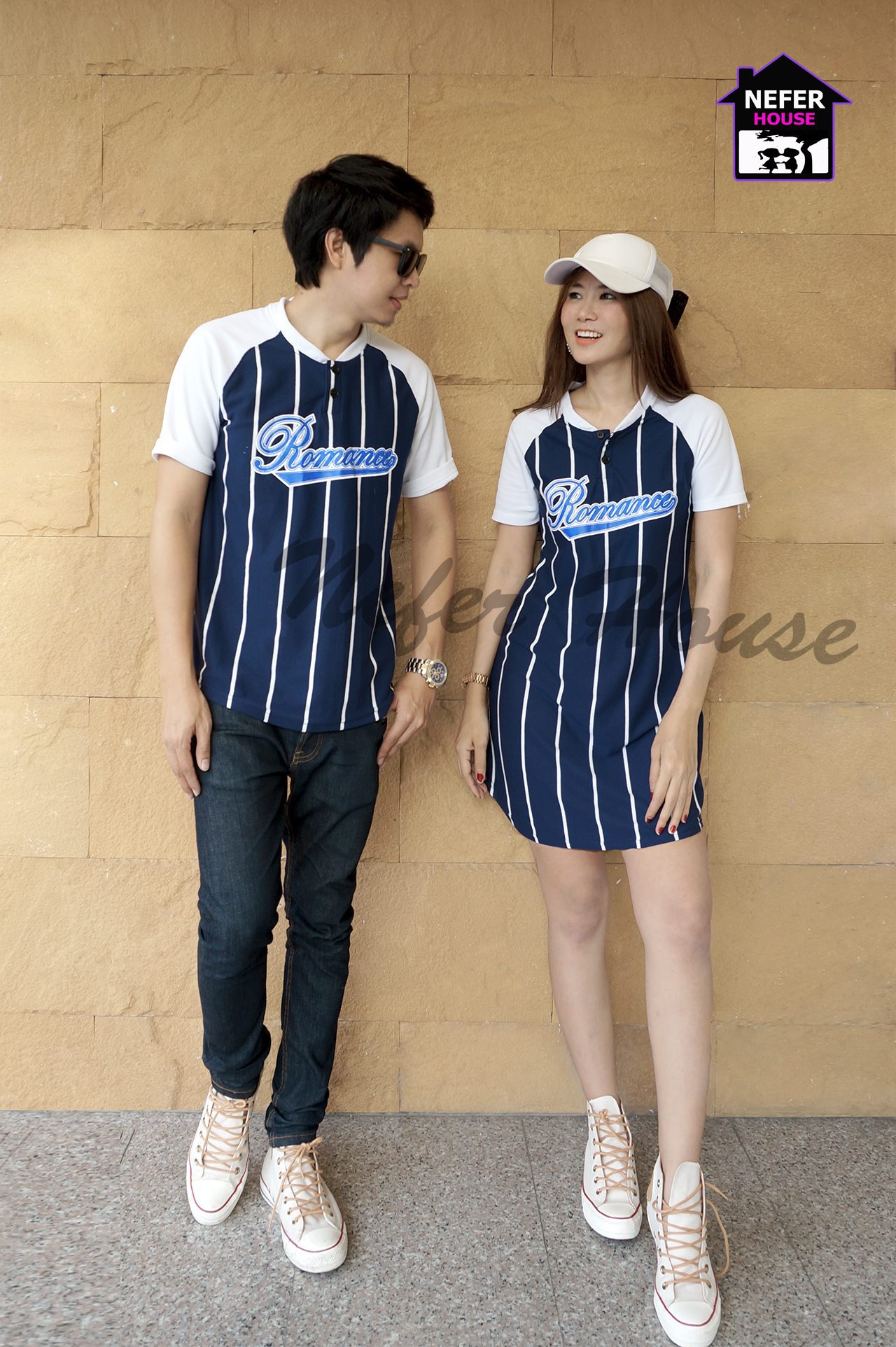 เสื้อคู่รักสไตล์เบสบอลแนวสปอร์ตเท่ห์ๆไม่ซ้ำใคร