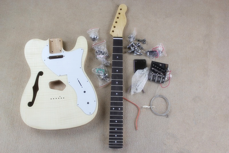 ชุดประกอบกีต้าร์ไฟฟ้าทรง Telecaster บอดี้กลวง