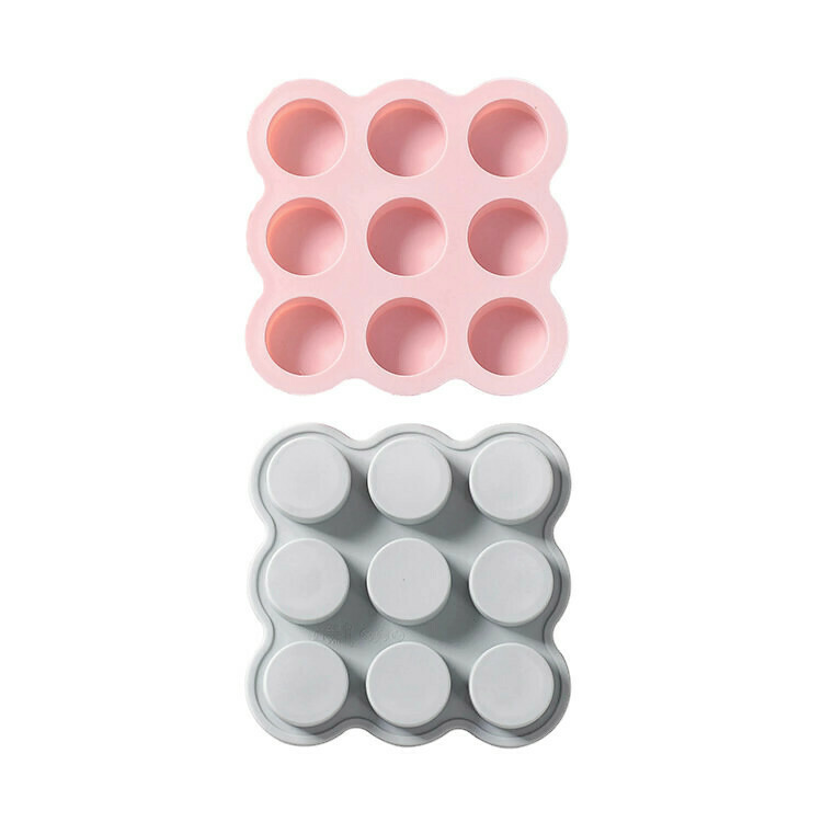 โมล(Mold) แม่พิมพ์ซิลิโคน ทำวุ้น ขนม สบู่ งานdiy ทรงกลม 9 ช่อง (25 G.)