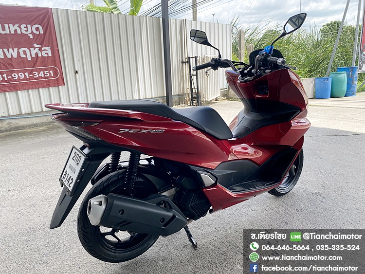 PCX160 ปี64 สีแดงสด เครื่องเดิมๆ ชุดสีสวยรอบคัน เครื่องดี ศูนย์ดี ขับขี่นิ่มๆ ประหยัดน้ำมัน ราคา 82,500