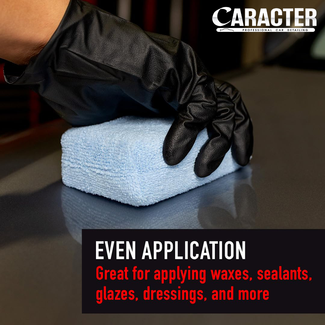 ฟองน้ำหุ้มผ้าไมโครไฟเบอร์ CARACTER Microfiber Applicator
