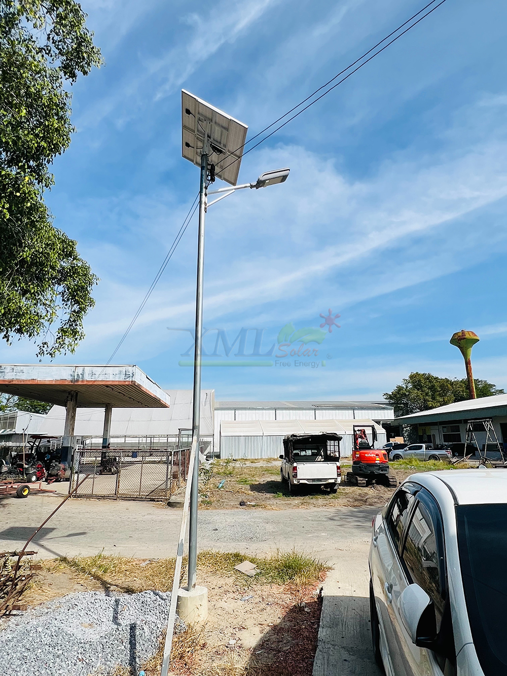 โคมไฟถนนโซล่าเซลล์ Series Y แผงเเยกโคมได้ (12800 Lumens + แผง 200 W) (แสง : ขาว)