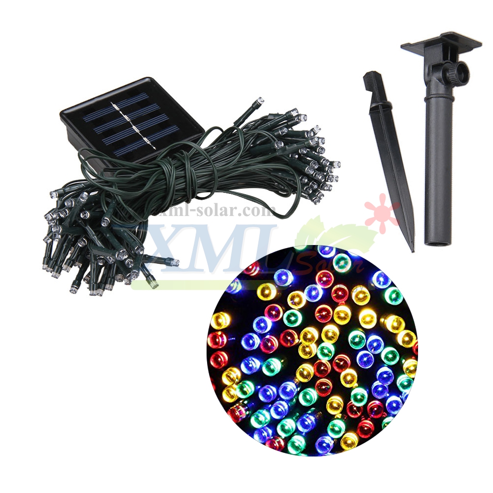 ไฟกระพริบโซล่าเซลล์ 100 LED (เเสง : ผสม 4 สี)