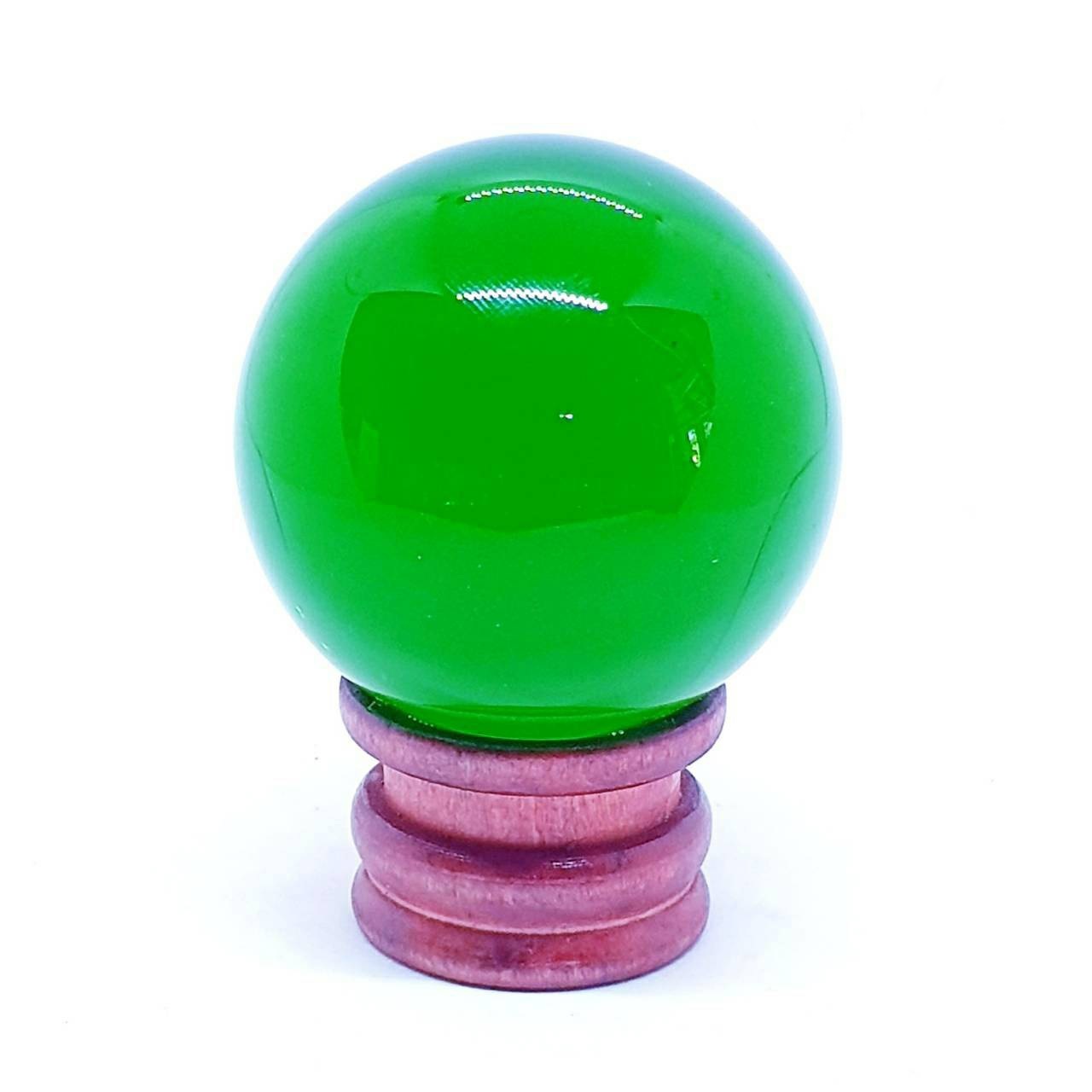 ลุกแก้ว 6ซม. ( 2.5นิ้ว ) คริสตัลใสแท้ไม่ลอก ลูกกลมมาตรฐาน มีหลายสีให้เลือก บูชา ตกแต่ง