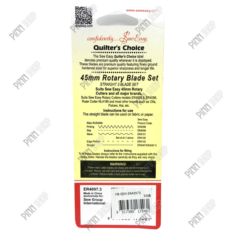 ใบมีดโรตารี่ คัตเตอร์ ขนาด 4.5ซม. (แพ็ค 3 ชิ้น)