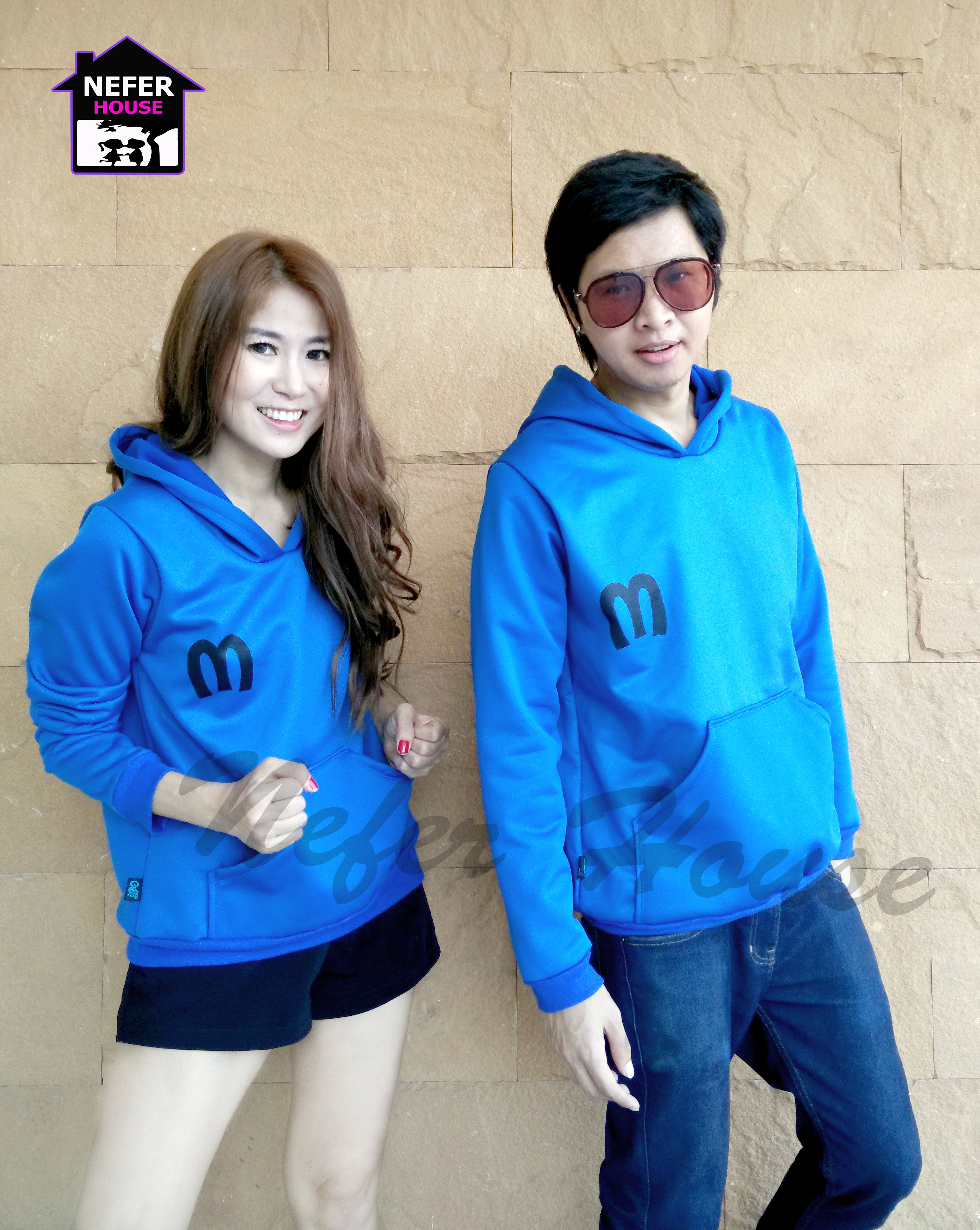 เสื้อคู่รักแขนยาวสีกรม ใส่หน้าหนาวฟินๆ