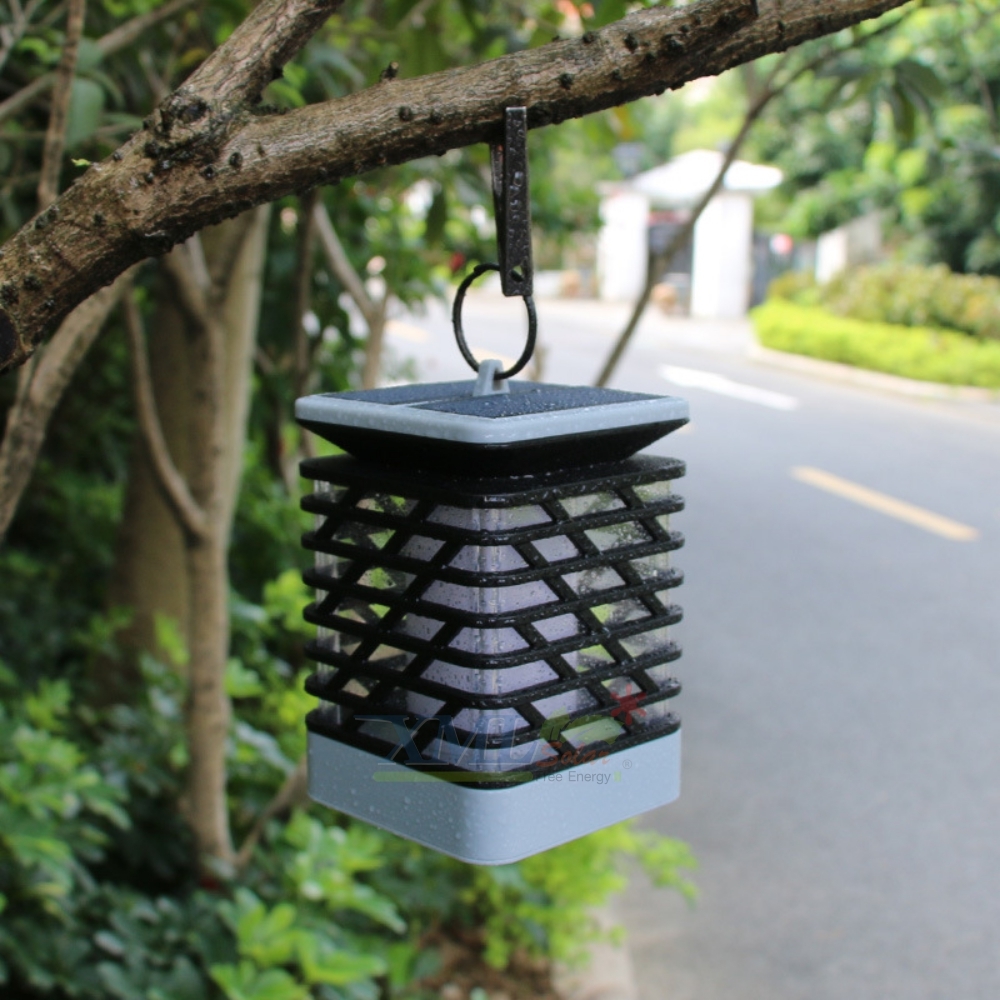 ไฟห้อยโซล่าเซลล์ ทรงสี่เหลียม ตาข่าย (แสง: เปลวไฟเหลืองวอมไวท์)