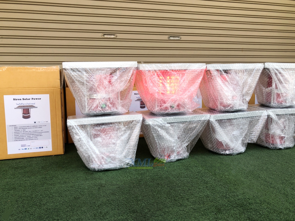 ไฟไซเรนพลังงานแสงอาทิตย์ (แสง: สีแดง) 5 watt