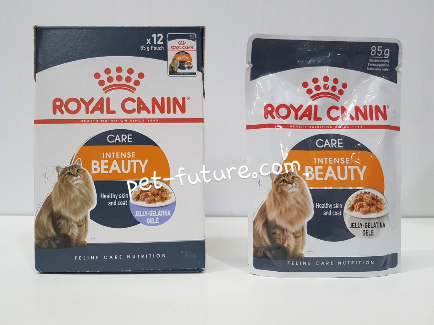FHN Beauty Jelly แมวบำรุงขนและผิวหนัง 1-10 ปี Exp.10/22 ยกกล่อง 12 ซอง