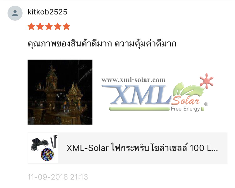 ไฟกระพริบโซล่าเซลล์ 100 LED (เเสง : ผสม 4 สี)