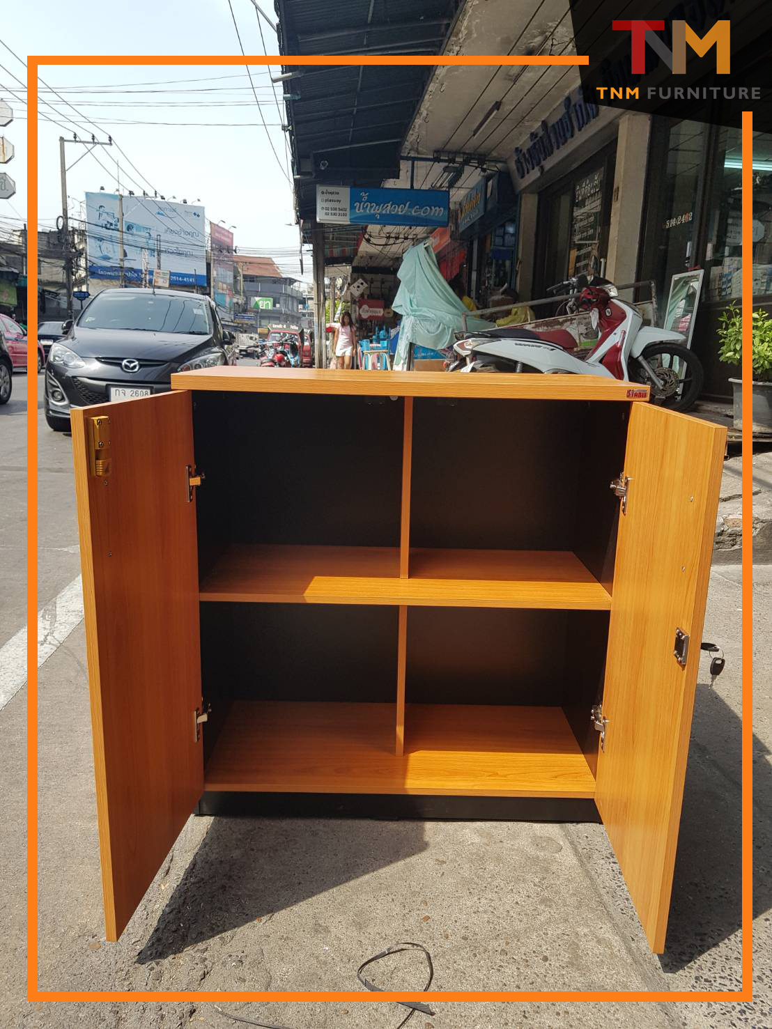 ตู้เอกสารสำนักงาน 2บานเปิด(เตี้ย) ST-080-LD