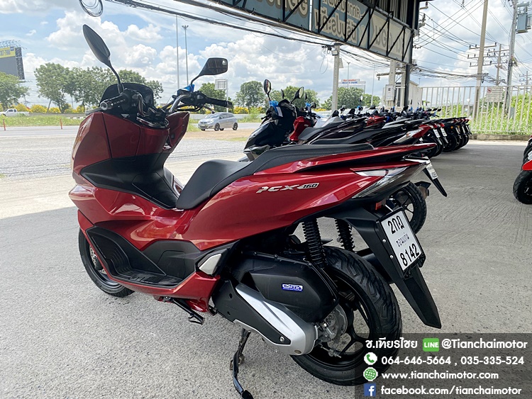 PCX160 ปี64 สีแดงสด เครื่องเดิมๆ ชุดสีสวยรอบคัน เครื่องดี ศูนย์ดี ขับขี่นิ่มๆ ประหยัดน้ำมัน ราคา 82,500