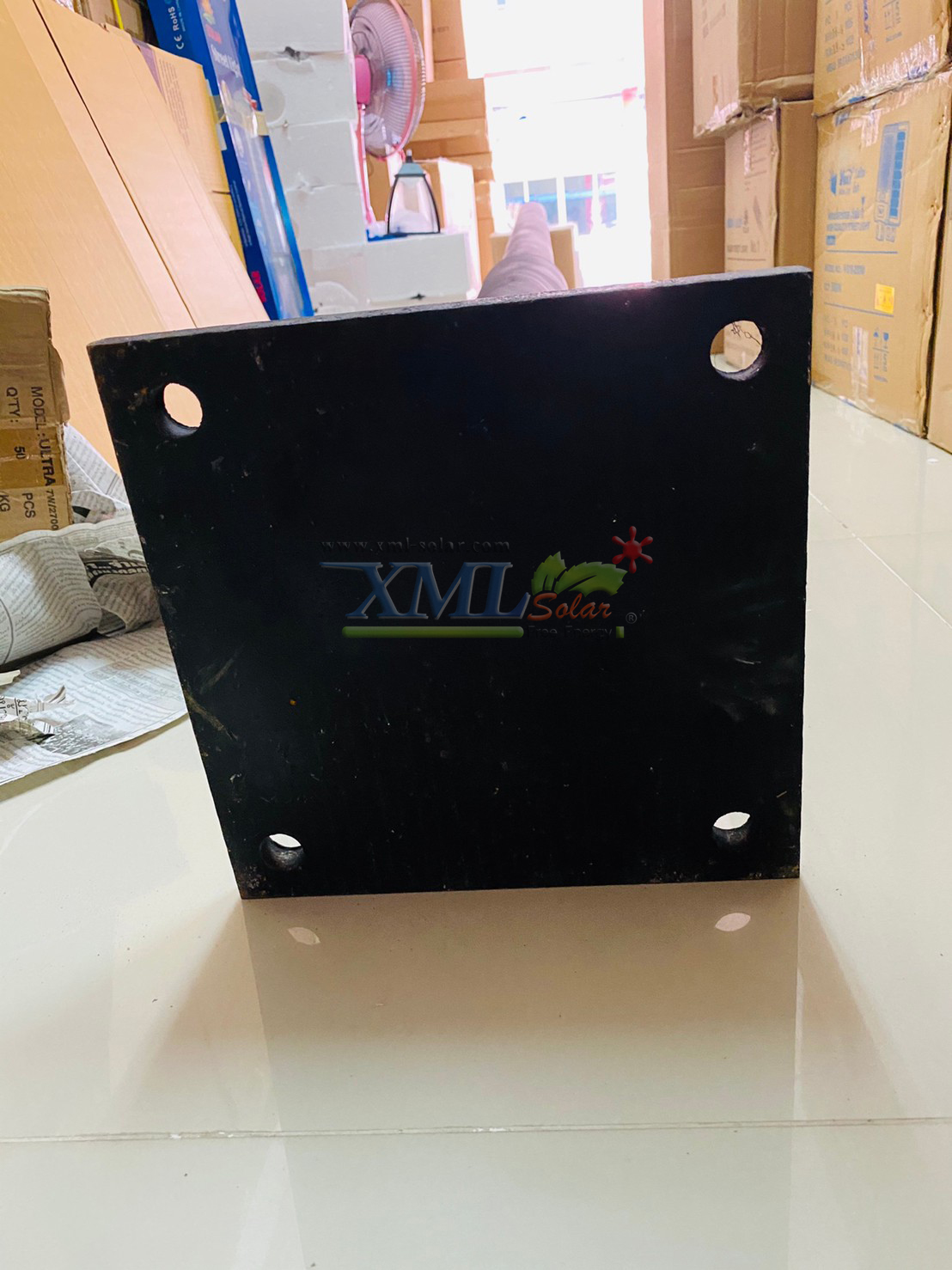 เสาไฟสนาม เหล็กทาสีดำด้าน สูง 3 เมตร (ปลาย 3 นิ้ว)