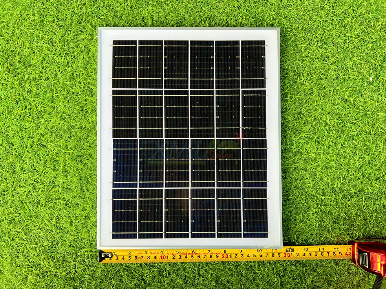 ไฟสปอตไลท์โซล่าเซลล์ 50 Watt กล่องสีน้ำตาล (เปิดได้ 3 แสง)