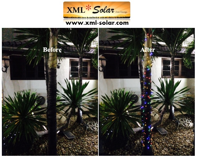 ไฟกระพริบโซล่าเซลล์ 200 LED (8 ฟังก์ชั่น) (เเสง : ผสม4สี)