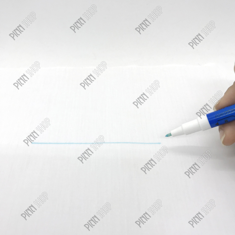ปากกาแต้มผ้าสีฟ้า พร้อมหมึกลบ