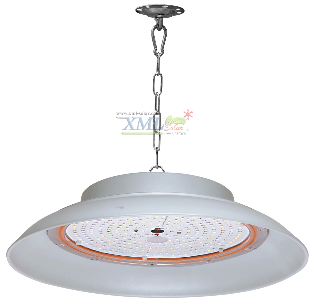 โคมไฟโซล่าเซลล์ ทรง Highbay รุ่นใหญ่ 300W. แบรนด์ Modi * XML-Solar (แสง : ขาว)