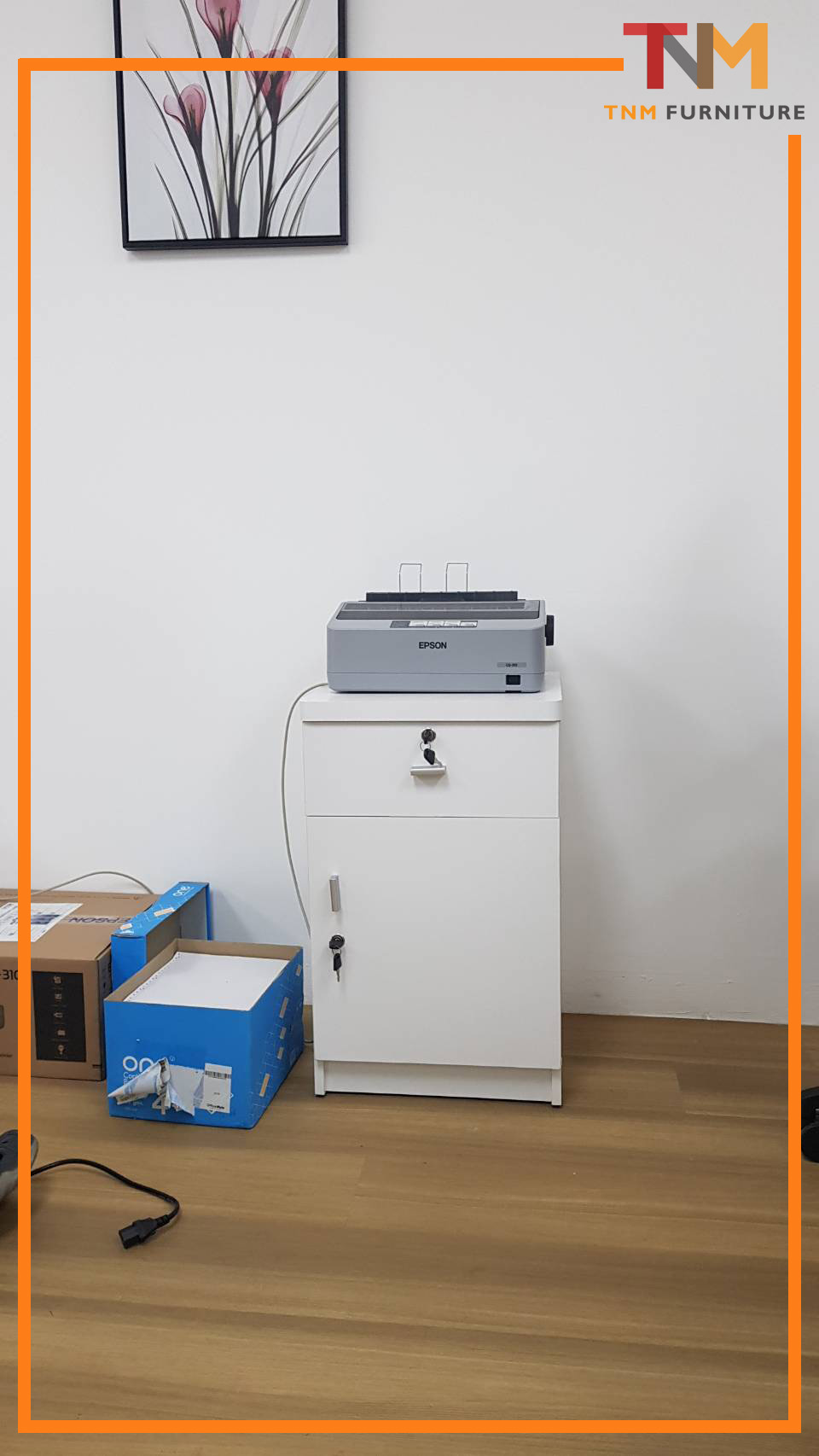 ตู้ลิ้นชักข้างเตียงเอนกประสงค์ 1บานเปิด มีกุญแจ