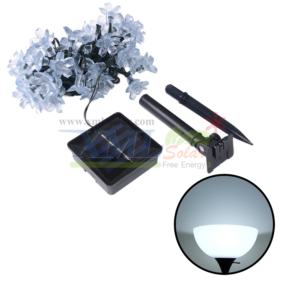 ไฟกระพริบโซล่าเซลล์ รูป ดอกไม้ 50 ดอก (เเสง : ขาว)