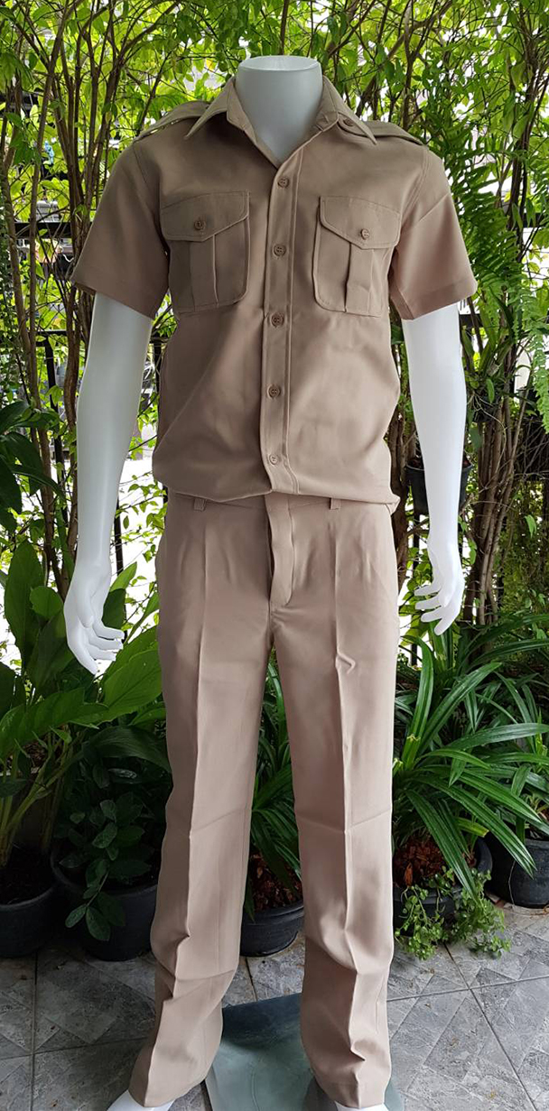 ชุดข้าราชการสีกากีแขนสั้น-แขนยาว