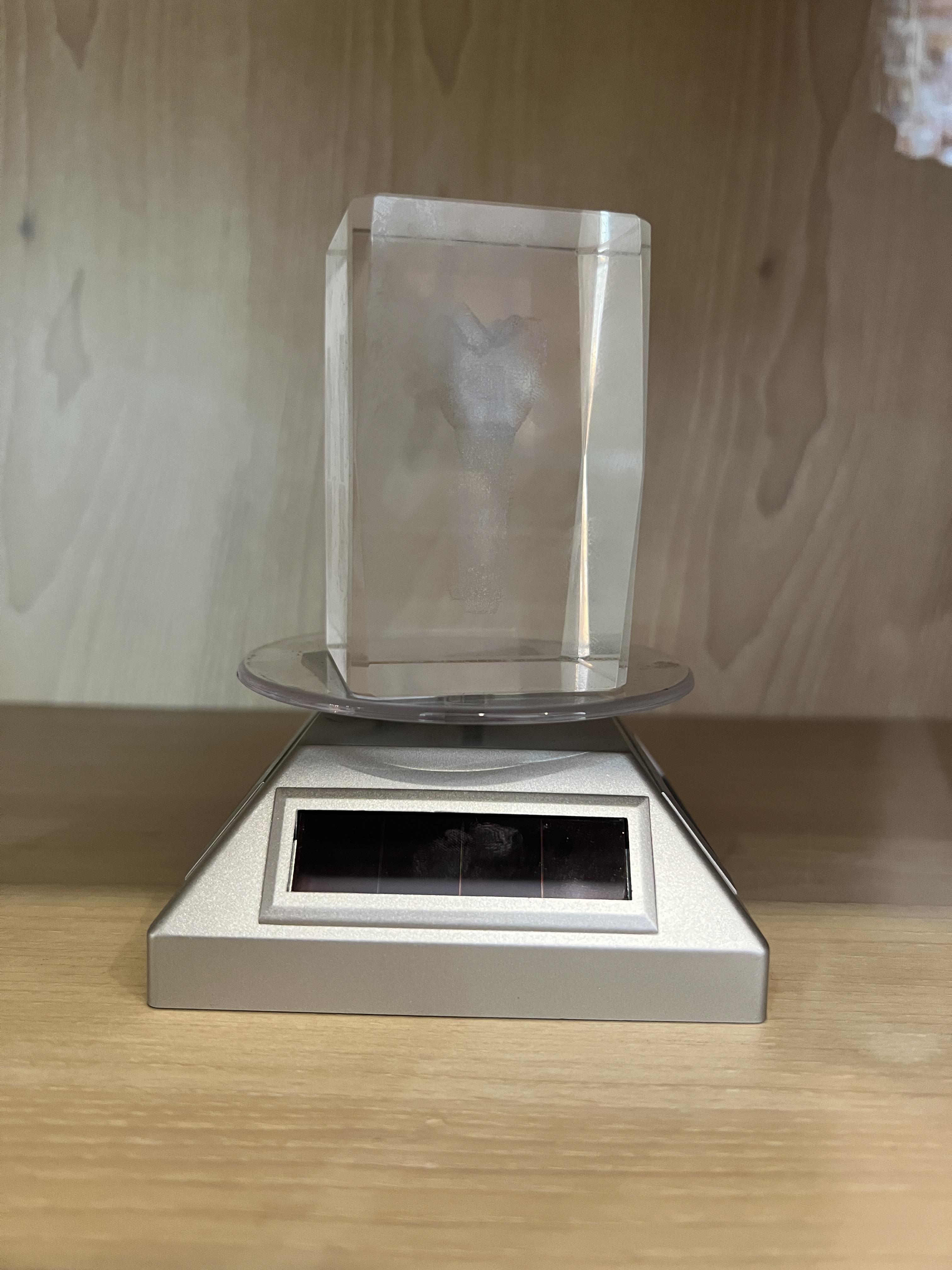 เเท่นโชว์สินค้าหมุนได้ พลังเเสงอาทิตย์ (รุ่น สีเทา)