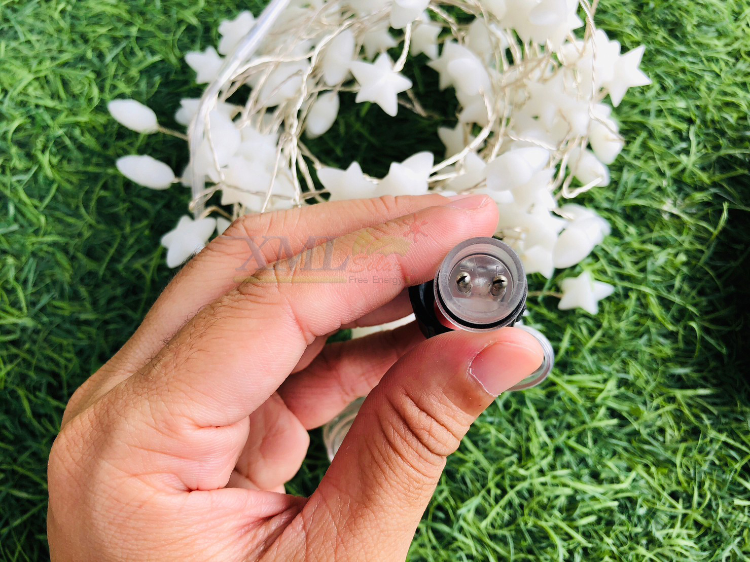 ไฟกระพริบโซล่าเซลล์ ทรงดาว 120 ดวง รุ่น MD-SOLAR-C2012 (เเสง : เหลืองวอมไวท์)