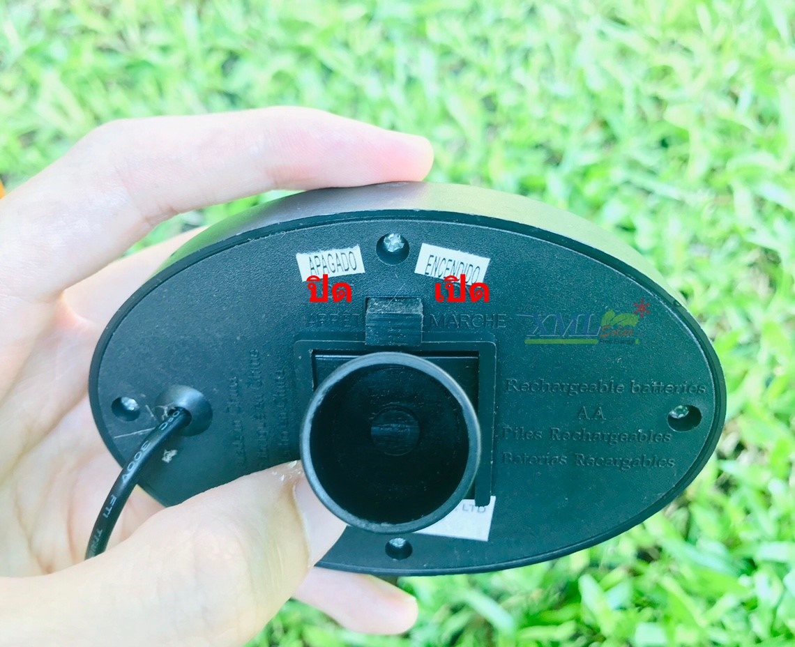 ไฟปักสนามโซล่าเซลล์ 2 LED ทรง ดอกไม้ม่วง (เเสง : ขาว )