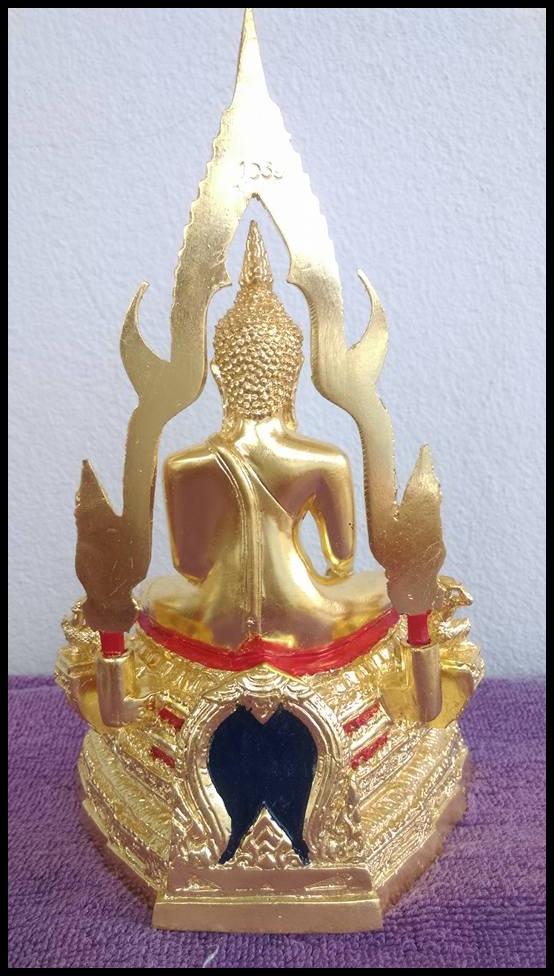 พระพุทธชินราช3นิ้ว ลงรักปิดทองแท้ ออกโดยวัดใหญ่ รหัส0147