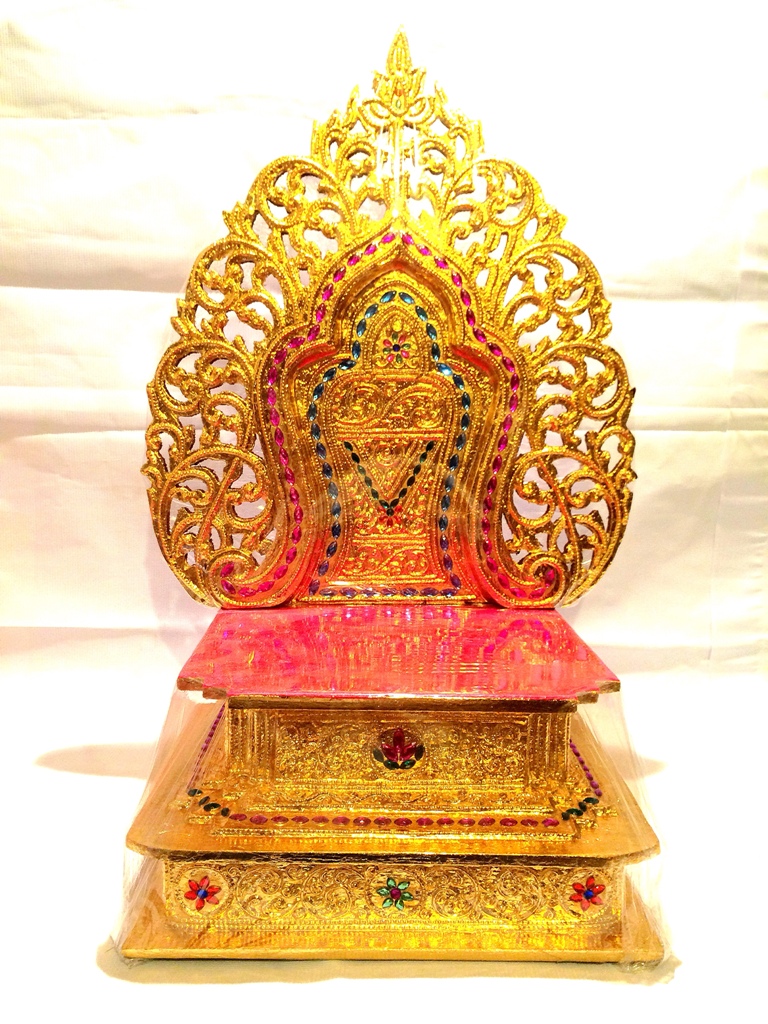 แท่นพระพม่าทรงบัวสองชั้น 10 นิ้ว รหัส132