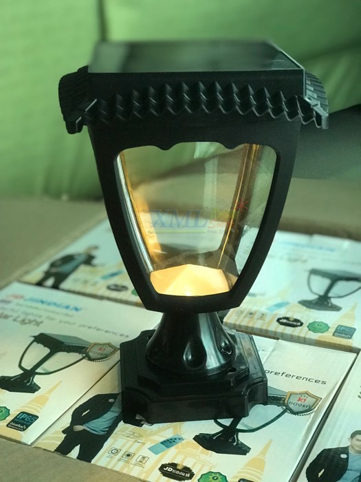 โคมไฟหัวเสาโซล่าเซลล์ JD-X90 (เปิดได้ 3 แสง)(1 แถม 1)