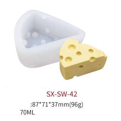 โมล(Mold) แม่พิมพ์ซิลิโคน ทำวุ้น ขนม สบู่ งานdiy รูปชีสเค้ก เนยแข็ง (เล็ก)(SX-SW-42)