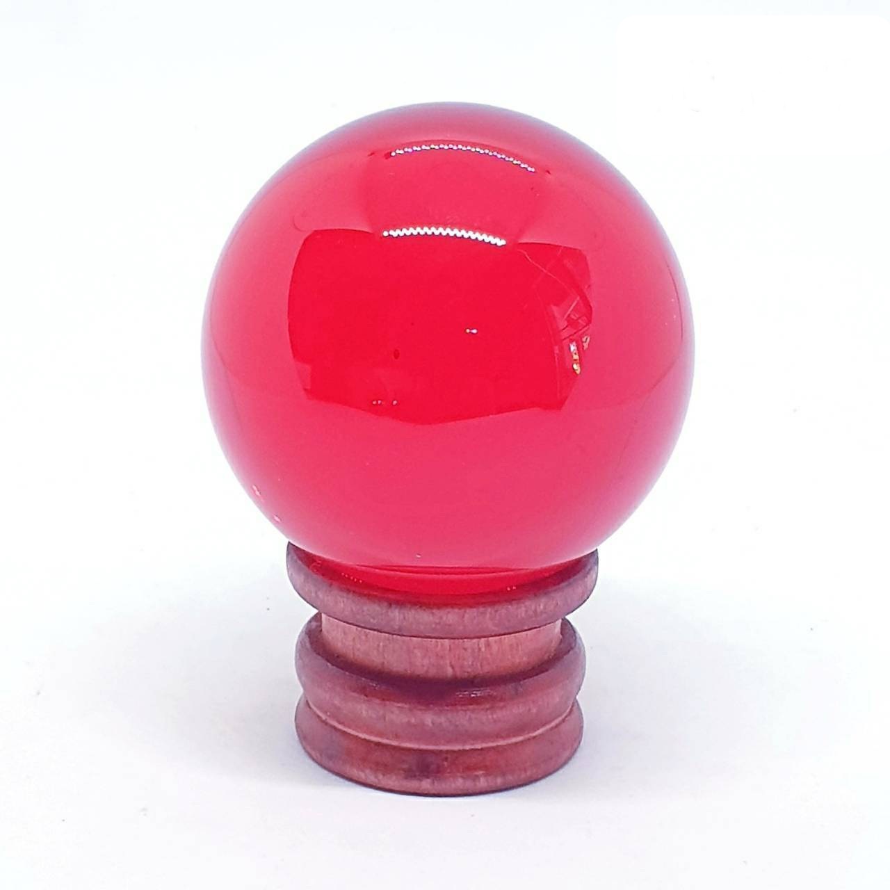 ลุกแก้ว 6ซม. ( 2.5นิ้ว ) คริสตัลใสแท้ไม่ลอก ลูกกลมมาตรฐาน มีหลายสีให้เลือก บูชา ตกแต่ง