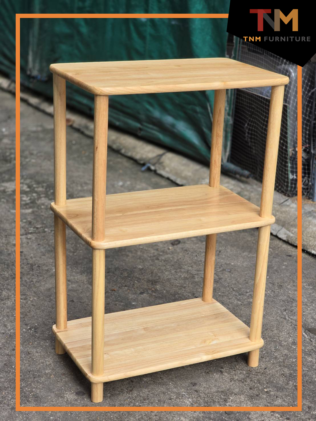 ชั้นเอนกประสงค์ 3ชั้น ไม้ยางพารา