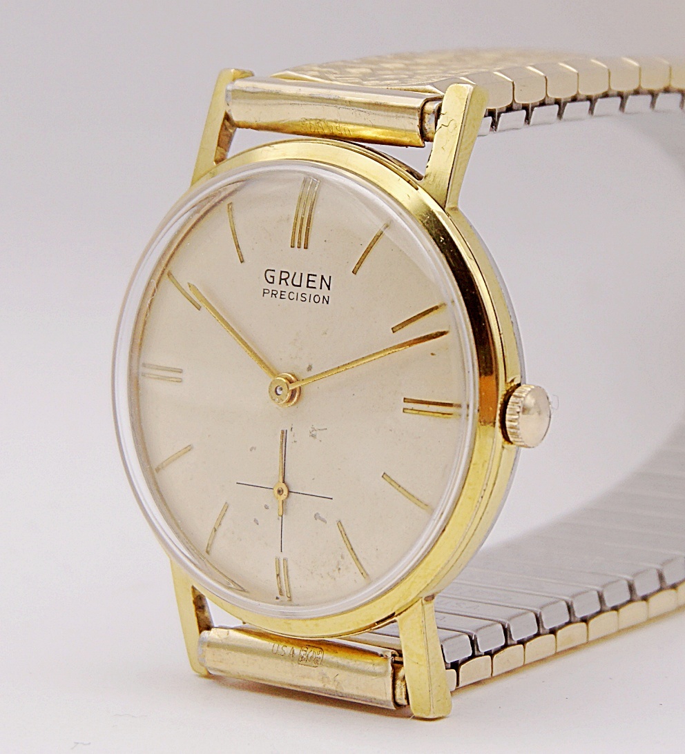 นาฬิกาเก่า GRUEN ไขลานสองเข็มครึ่ง