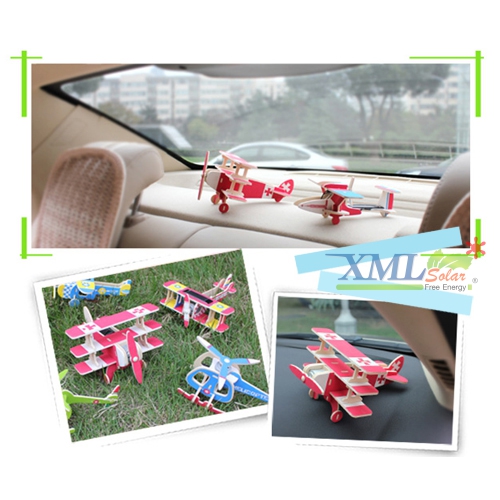 ของเล่นพลังงานแสงอาทิตย์ รุ่น เครื่องบินไม้ ลำเล็ก ชุด 6 แบบ